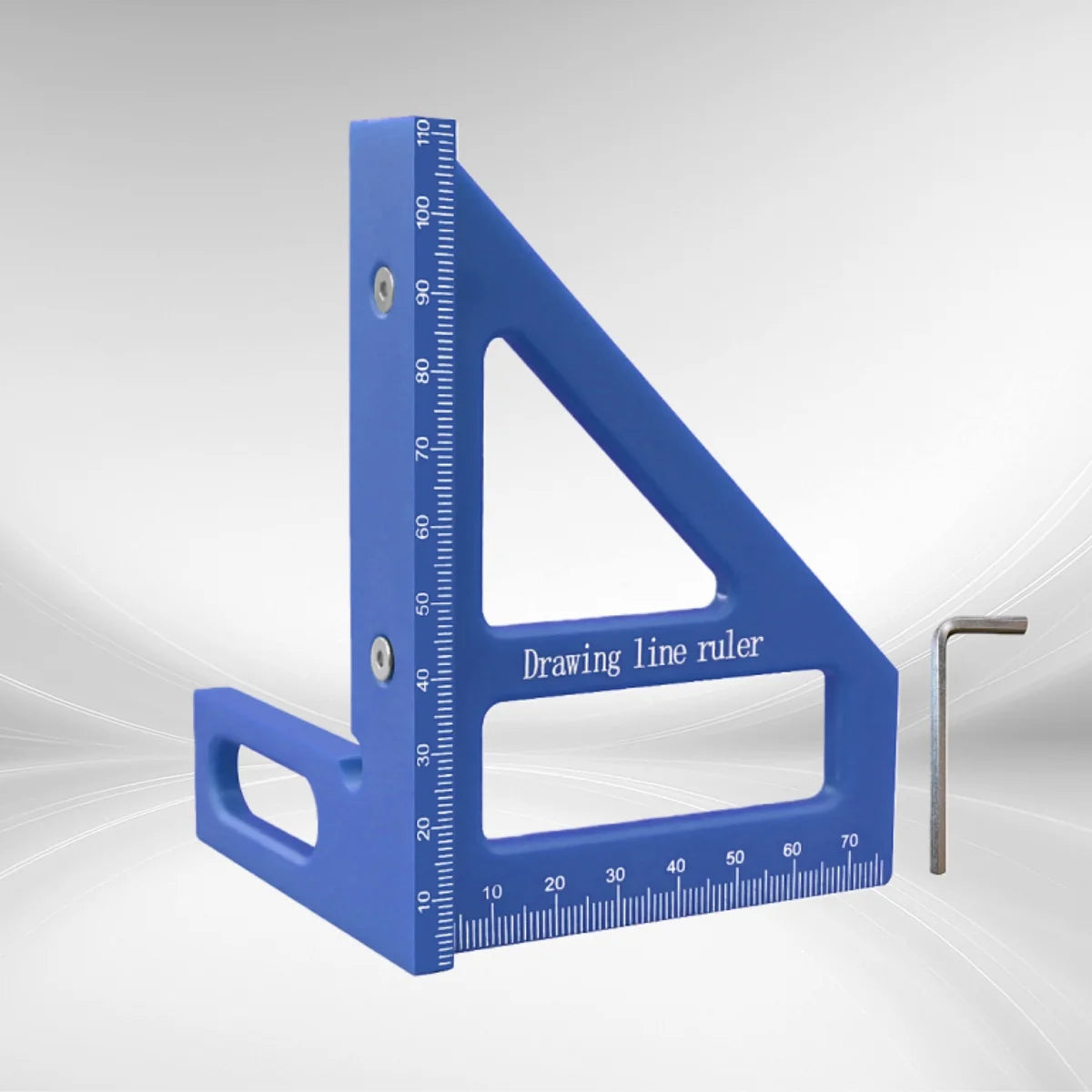 Carpenter Square -Woodworking Square Protractor Aluminum/Plastic Ruler 3D Multi Angle 45/90 Degree Layout Measuring Ruler