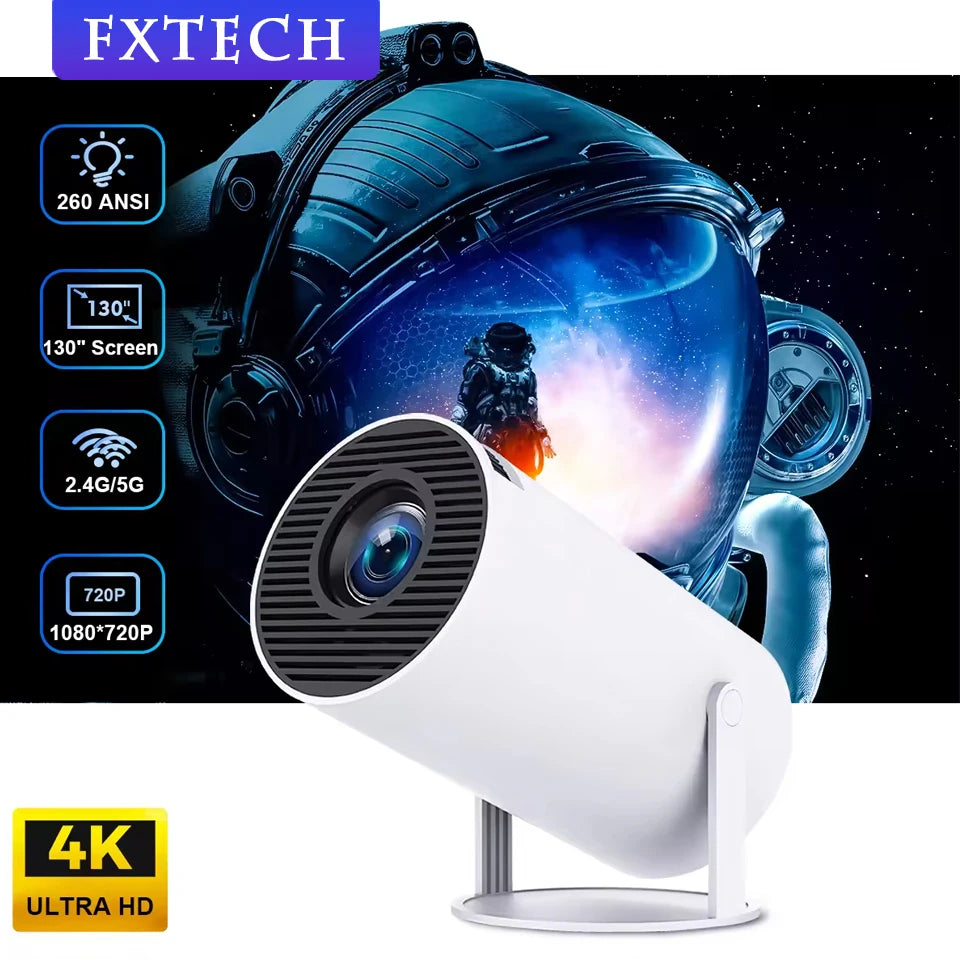 HY300pro WIFI Mobile Phone Same Screen Edition Home Living Room HD Smart 4K Home Theater Auto Focus Android Portable Projector
