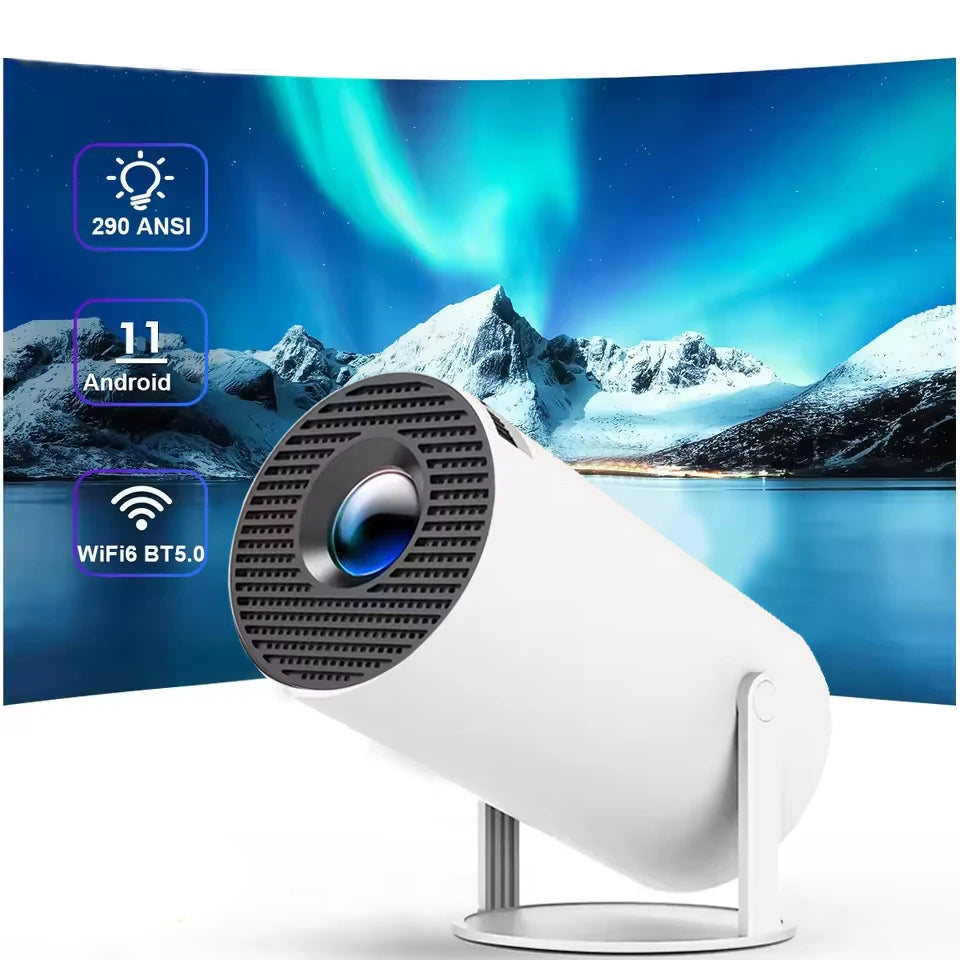 HY300pro WIFI Mobile Phone Same Screen Edition Home Living Room HD Smart 4K Home Theater Auto Focus Android Portable Projector
