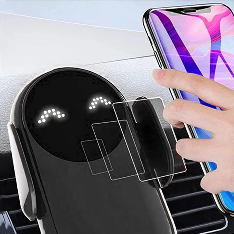 Car Wireless Charger for iPhone 17 16 15 14 13 12 11 XR Samsung S23 S22 Xiaomi Fast Charging Infrared Sensor Phone Holder Mount