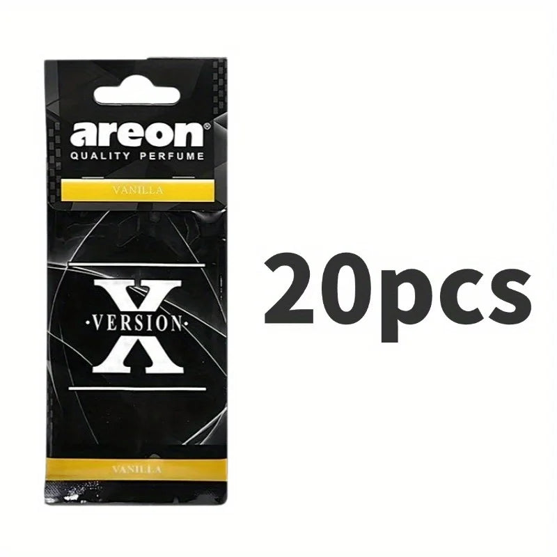 3-60Pcs X Version Car Air Refresher Car Suspension Decoration Home Bathroom Refresher Natural perfume Car Interior Hanging Paper
