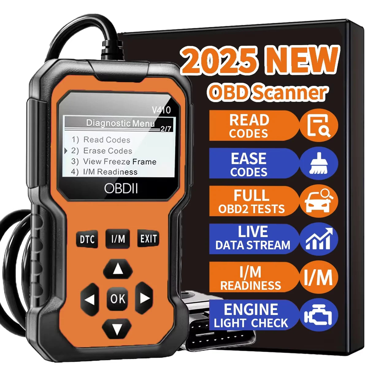 Car Obd2 Scanner Diagnostic Tool Code Reader Engine Fault Code Reader Scanner Can Diagnosis All Obd in 1996 Agreement Car