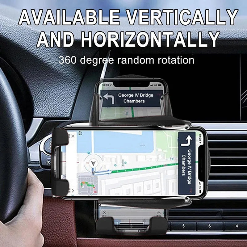 Car Wireless Charger for iPhone 17 16 15 14 13 12 11 XR Samsung S23 S22 Xiaomi Fast Charging Infrared Sensor Phone Holder Mount