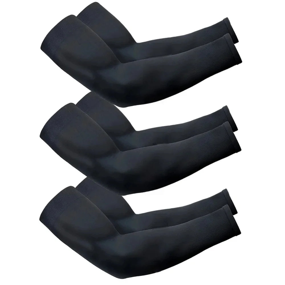 3 Pairs UV Arm Sun Sleeves – Breathable Protection, Uses for Driving Sports Hiking & Outdoor Summer Activities
