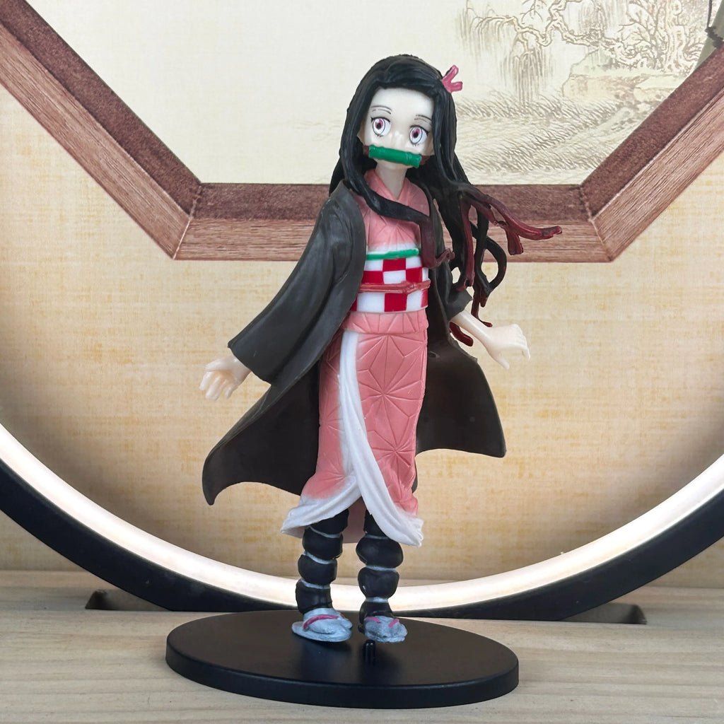 Anime Figure Demon Slayer Figures Kimetsu No Yaiba Doll Tanjiro Nezuko Zenitsu Figurine Inosuke Warrior Action Figure Model Toys