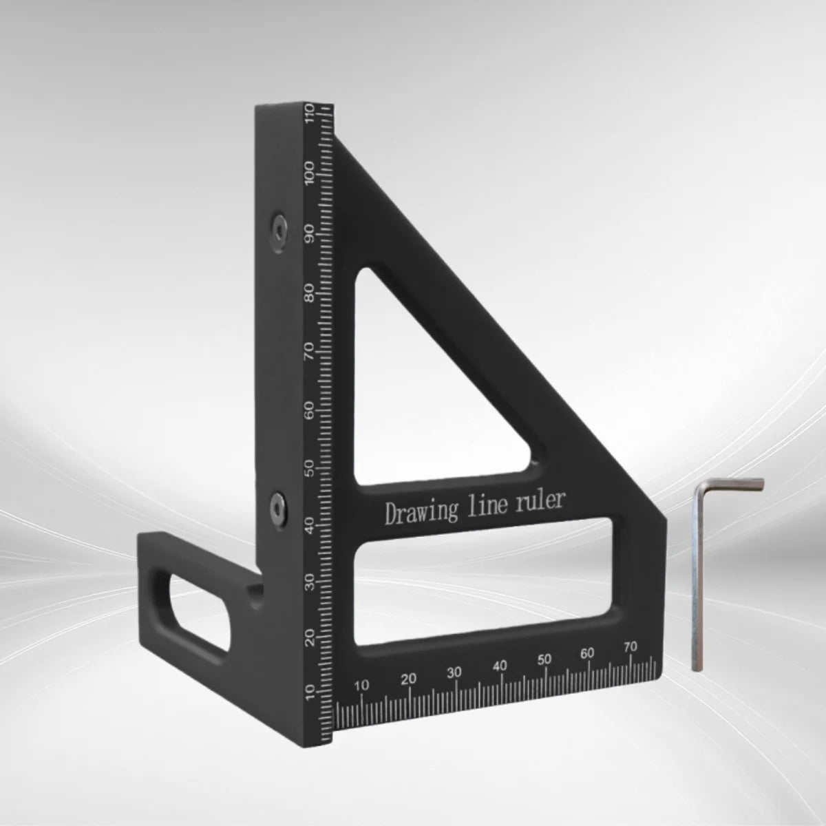 Carpenter Square -Woodworking Square Protractor Aluminum/Plastic Ruler 3D Multi Angle 45/90 Degree Layout Measuring Ruler