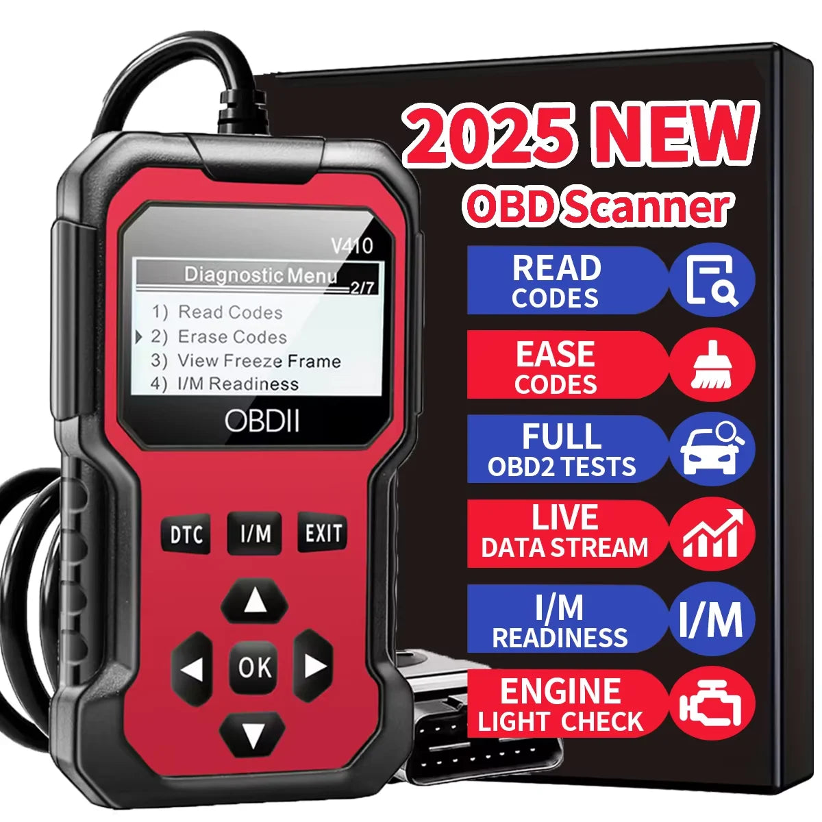 Car Obd2 Scanner Diagnostic Tool Code Reader Engine Fault Code Reader Scanner Can Diagnosis All Obd in 1996 Agreement Car