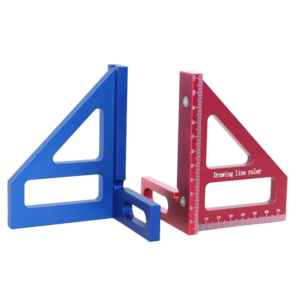 Carpenter Square -Woodworking Square Protractor Aluminum/Plastic Ruler 3D Multi Angle 45/90 Degree Layout Measuring Ruler