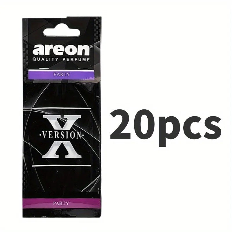 3-60Pcs X Version Car Air Refresher Car Suspension Decoration Home Bathroom Refresher Natural perfume Car Interior Hanging Paper