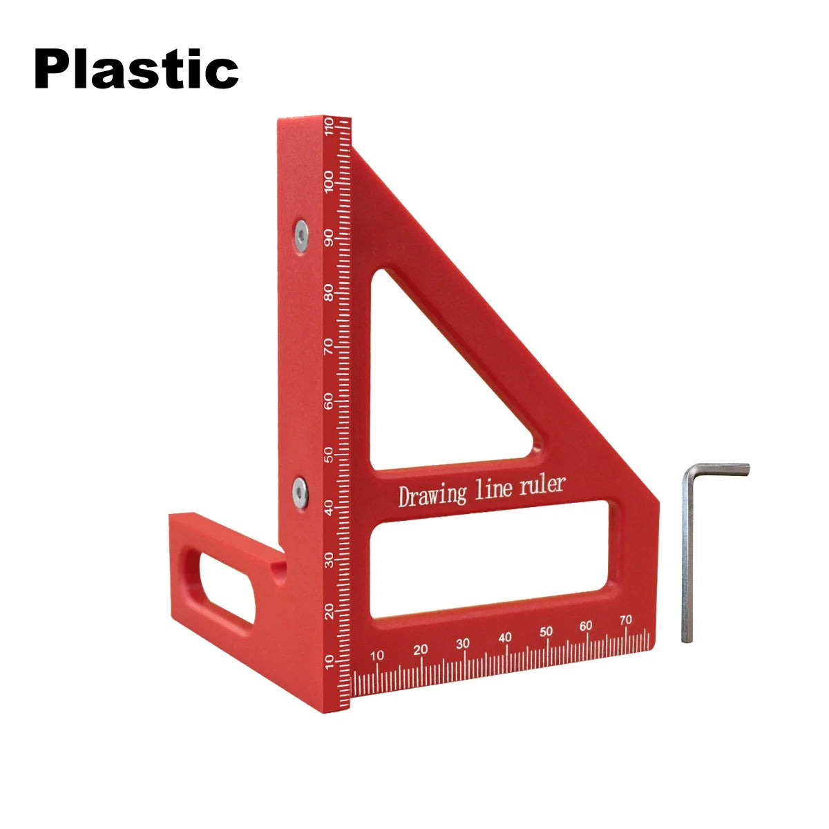 Carpenter Square -Woodworking Square Protractor Aluminum/Plastic Ruler 3D Multi Angle 45/90 Degree Layout Measuring Ruler