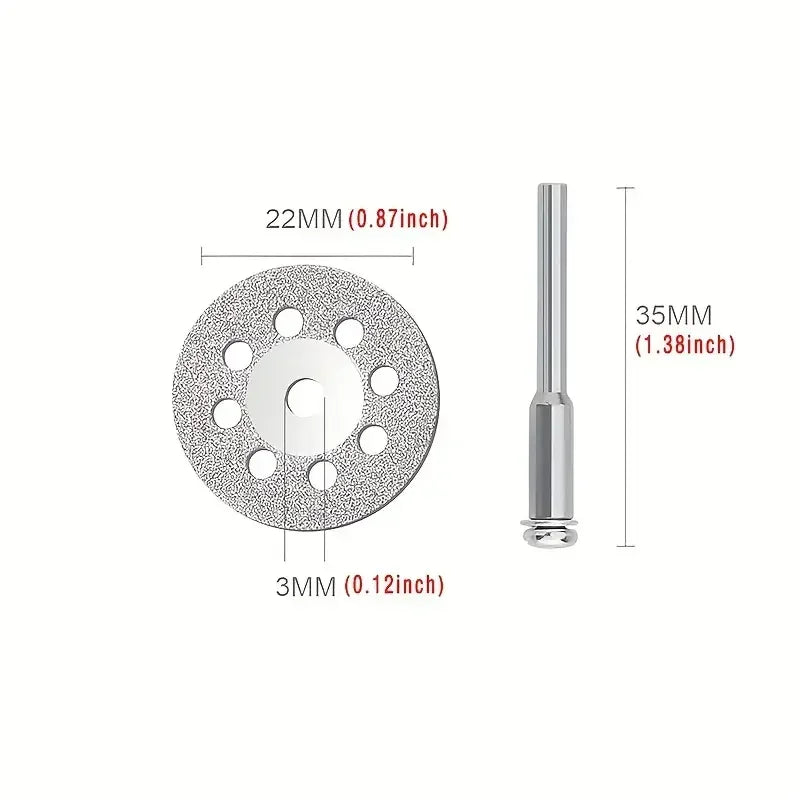 12Pcs/set 22mm Hss Cutting Disc Circular Saw Blade Metal Cut Off Abrasive Tools For Dremel Rotary Tool cutting blade