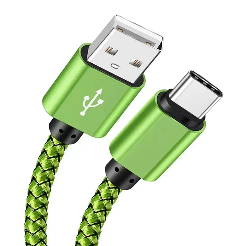 USB A to iPhone 15 Nylon Braided Cable Fast Charger Cord for Huawei Samsung Galaxy S22 Android Phone  Charger Cable Accessories