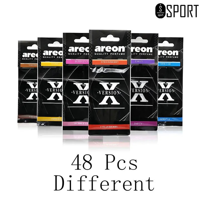 3-60Pcs X Version Car Air Refresher Car Suspension Decoration Home Bathroom Refresher Natural perfume Car Interior Hanging Paper