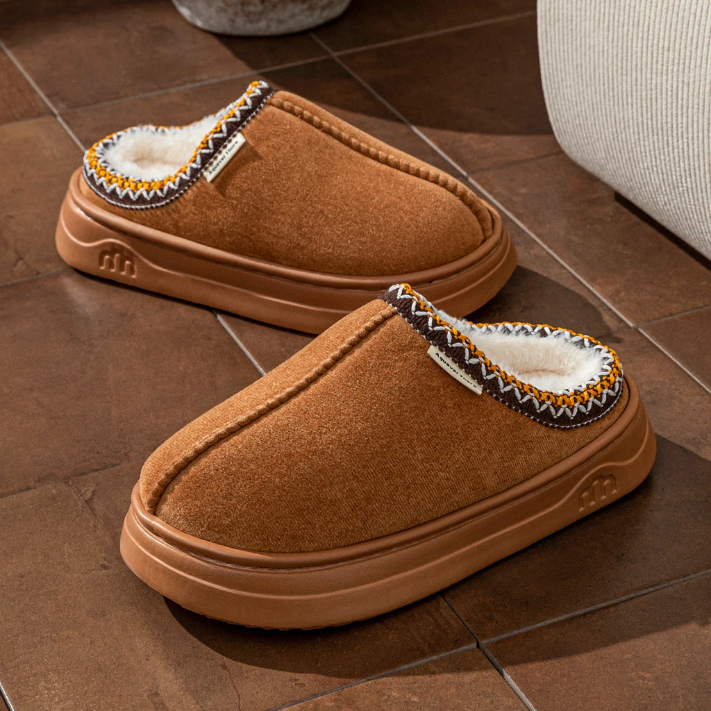 Winter Women's Slippers Boots Fashion Fuzzy Fur Anti-slip Soft Sole Outdoor Indoor Warm Comfort Men Plush Houseshoes good 2026