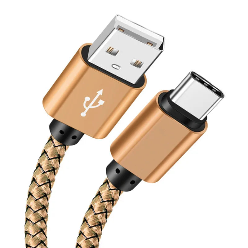 USB A to iPhone 15 Nylon Braided Cable Fast Charger Cord for Huawei Samsung Galaxy S22 Android Phone  Charger Cable Accessories